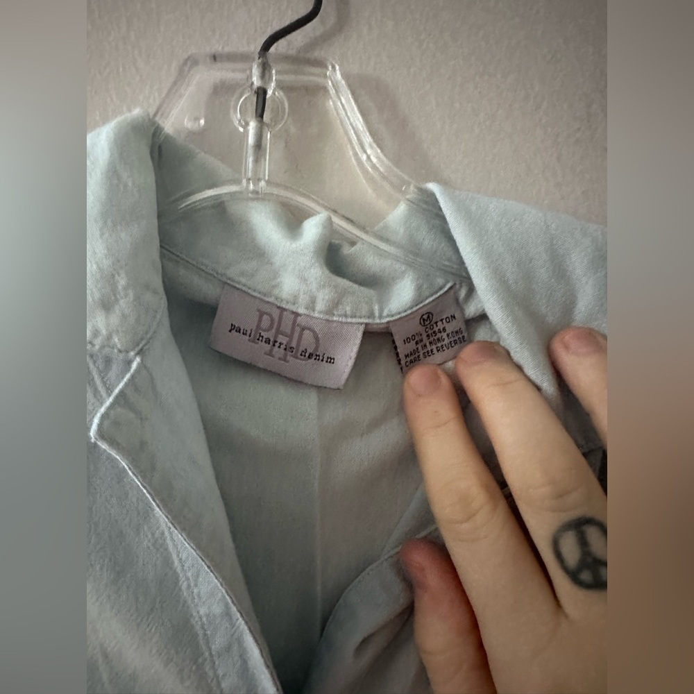 Light wash Jean Short-Sleeve Denim Jacket Vintage - Picture 8 of 8